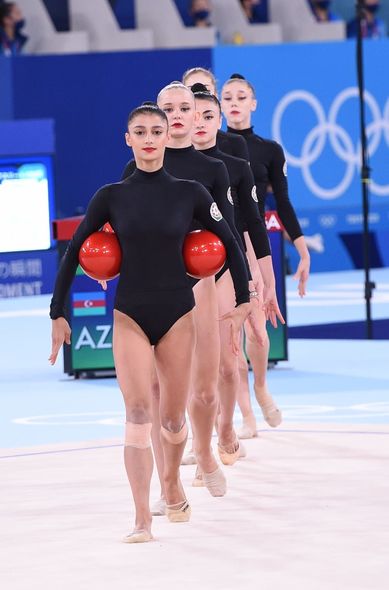 Tokio-2020: Bədii gimnastika üzrə qrup hərəkətləri komandamız finala vəsiqə qazana bilmədi - FOTO